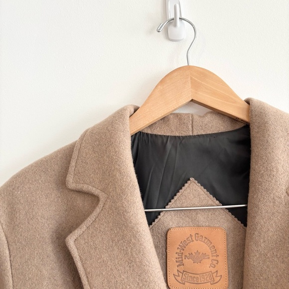 Vintage Mid-West Garment Co. Wool Tan Coat - Picture 6 of 12